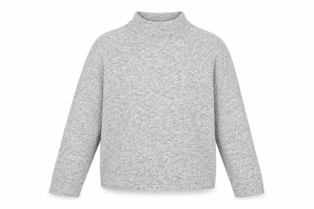 H&M Womens Grey Mock Neck Viscose Pullover Jumper Size S