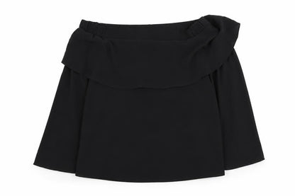 Atmosphere Womens Black Polyester Basic Blouse Size 12 Off the Shoulder