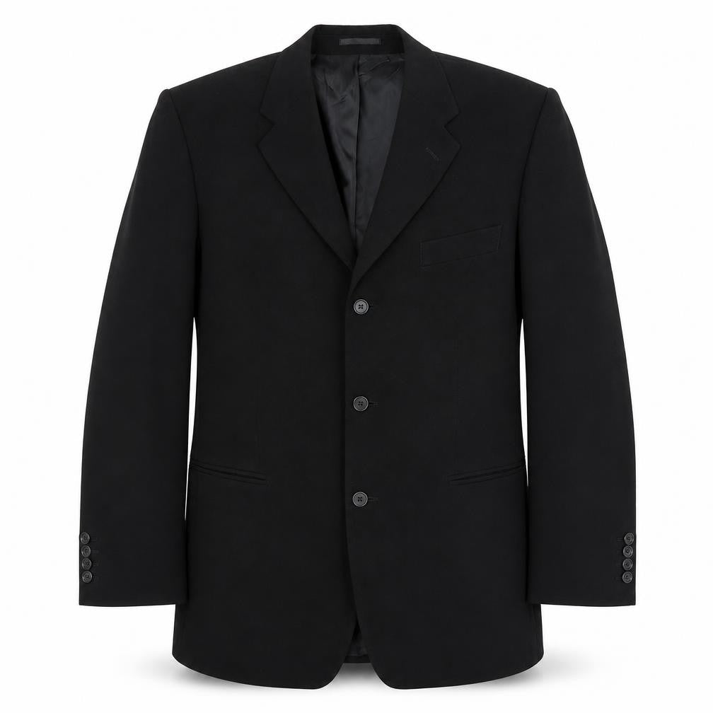 Francois Roux Mens Black Polyester Jacket Suit Jacket Size 42