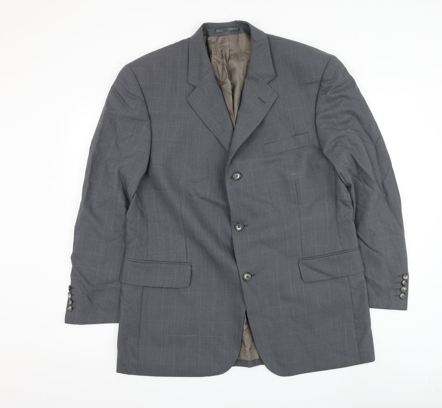Lino Vierra Mens Grey Wool Jacket Suit Jacket Size 42