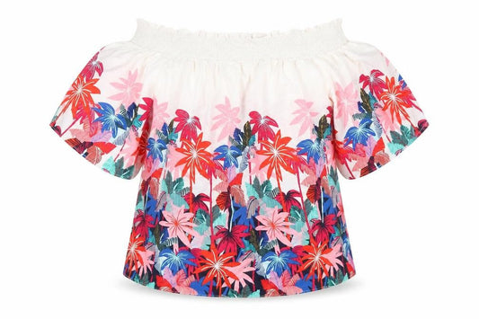 Marks and Spencer Womens Multicoloured Floral Polyester Basic Blouse Size 10 Square Neck