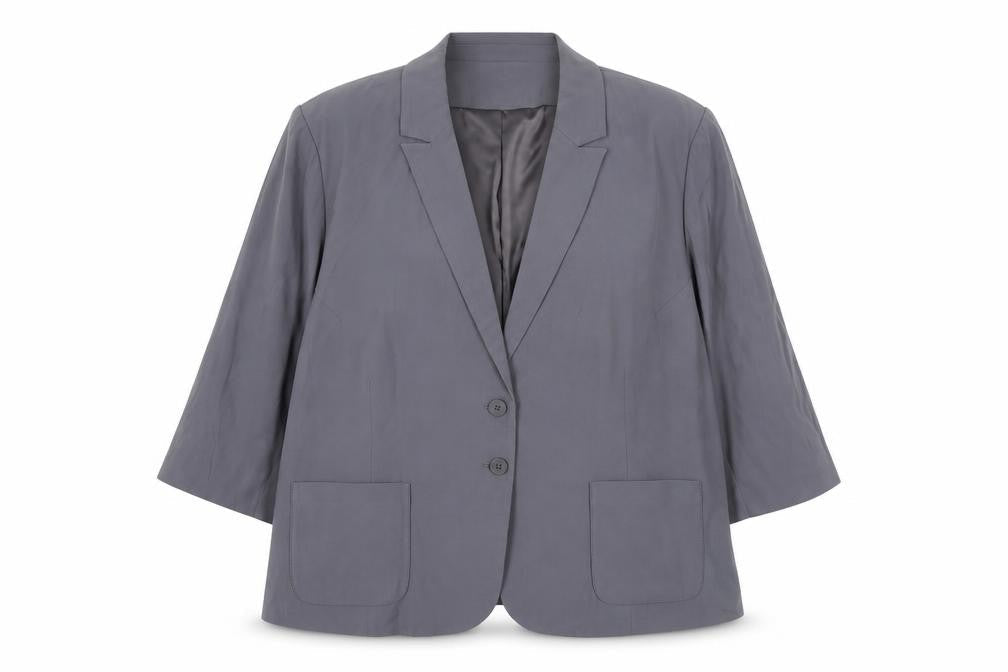 Universal Standard Womens Grey Viscose Jacket Suit Size L