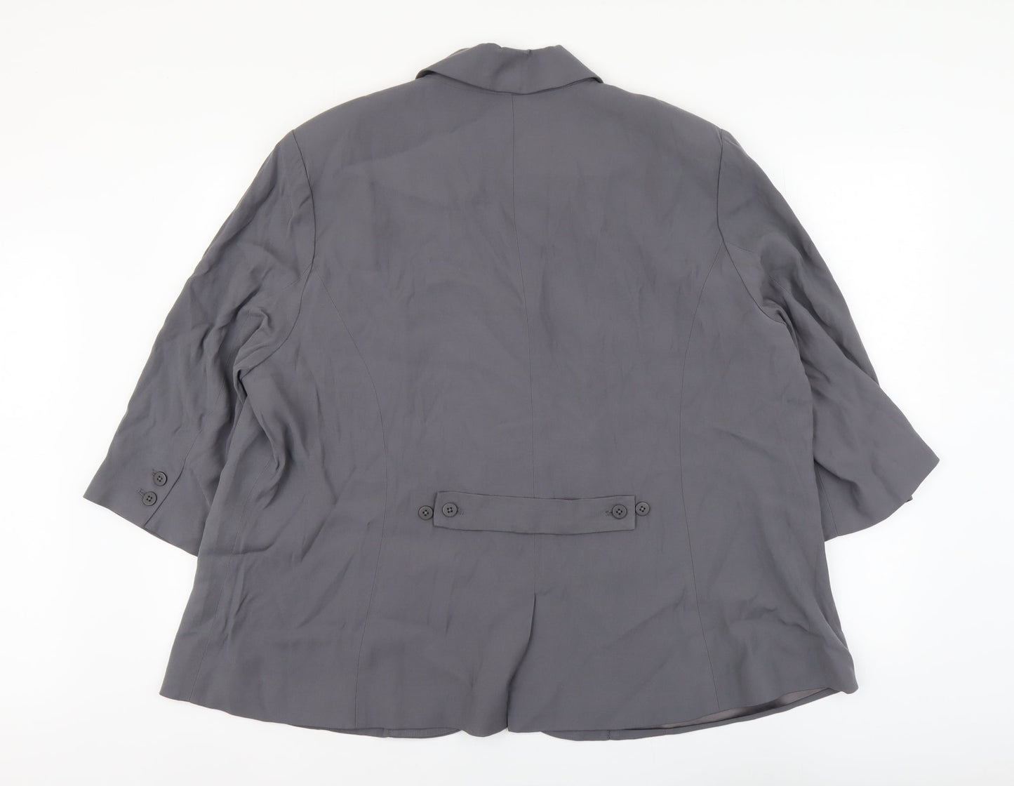 Universal Standard Womens Grey Viscose Jacket Suit Size L