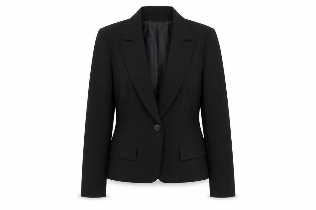 Todays Woman Womens Black Polyester Jacket Suit Jacket Size 12