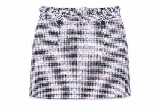 Topshop Womens Blue Herringbone Polyester Maxi Skirt Size 14 Zip