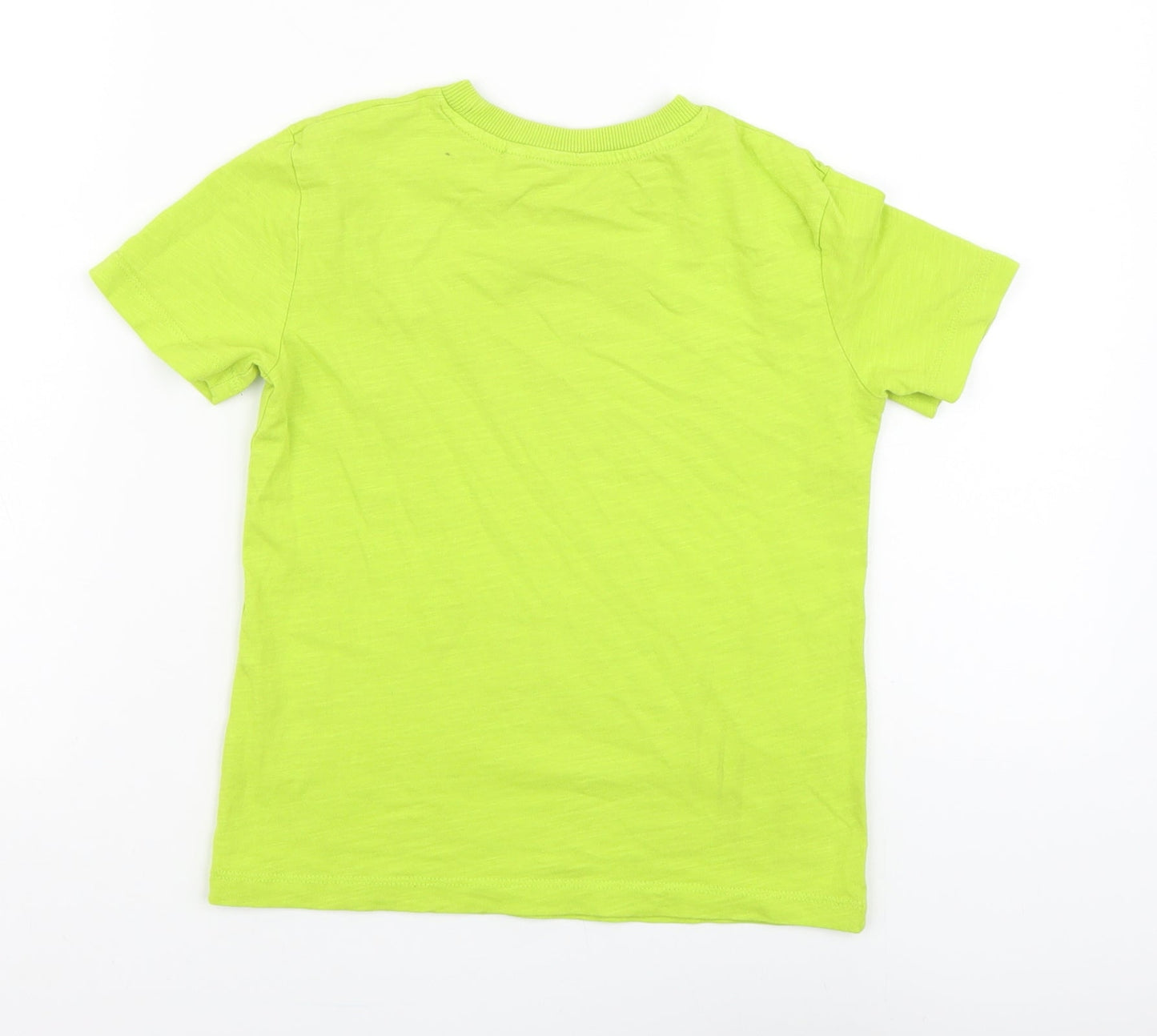 NEXT Boys Green Cotton Basic T-Shirt Size 5 Years Round Neck Pullover