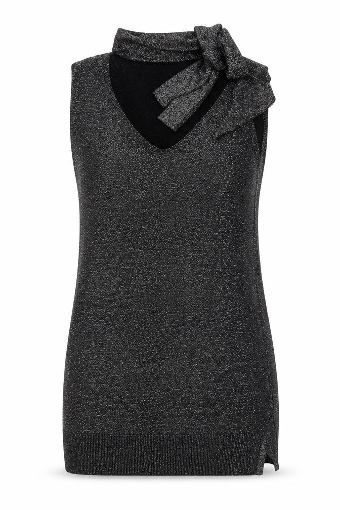 Oasis Womens Silver Polyester Basic Blouse Size L Halter