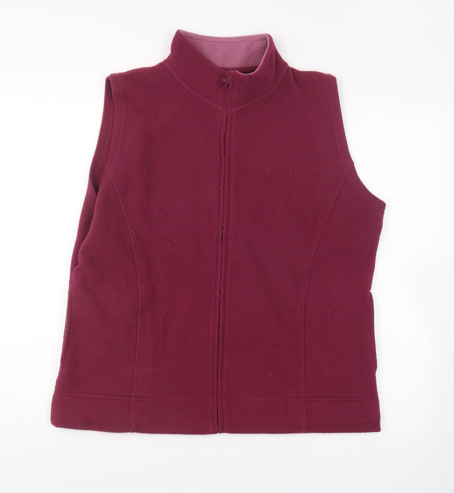 Isle Essentials Womens Pink Gilet Jacket Size L Zip
