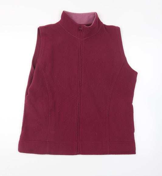 Isle Essentials Womens Pink Gilet Jacket Size L Zip