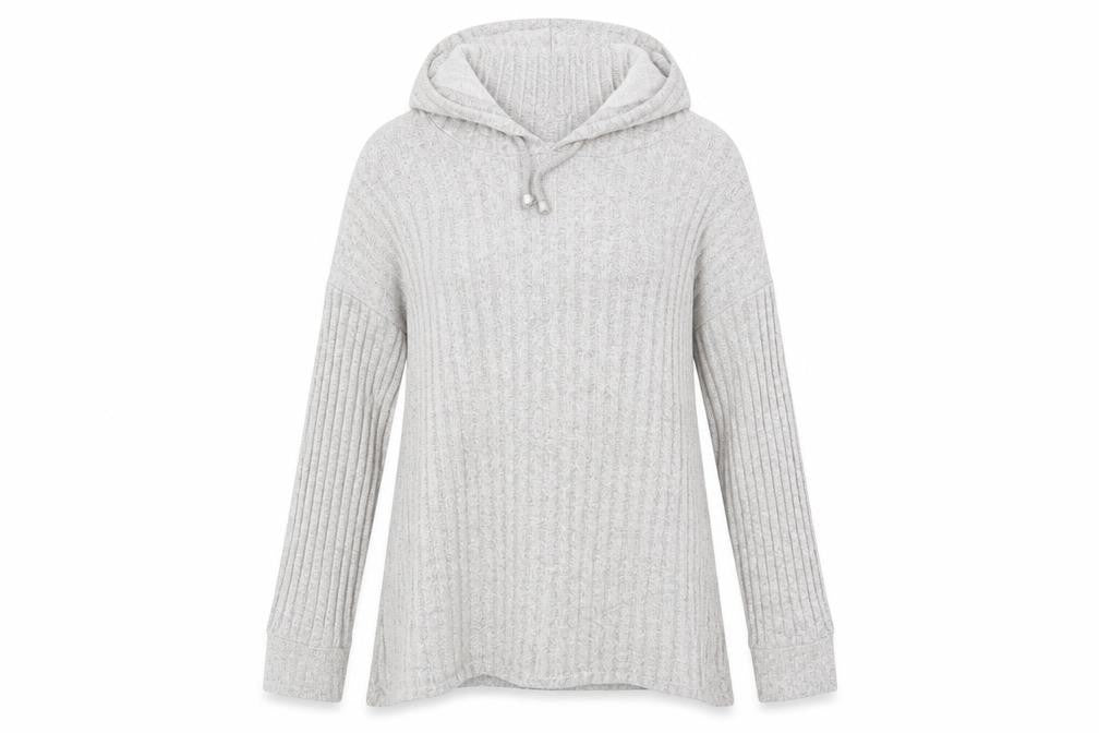 George Womens Grey Viscose Pullover Hoodie Size S Pullover