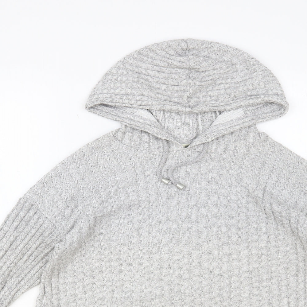 George Womens Grey Viscose Pullover Hoodie Size S Pullover