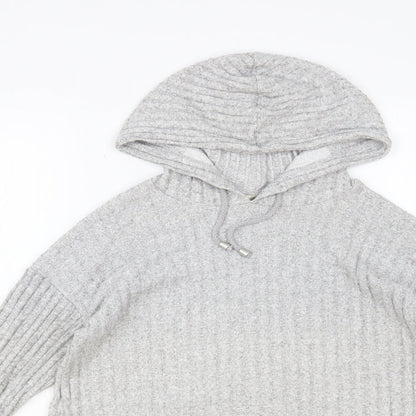 George Womens Grey Viscose Pullover Hoodie Size S Pullover