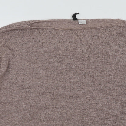 Divided by H&M Womens Brown Round Neck Acrylic Pullover Jumper Size S