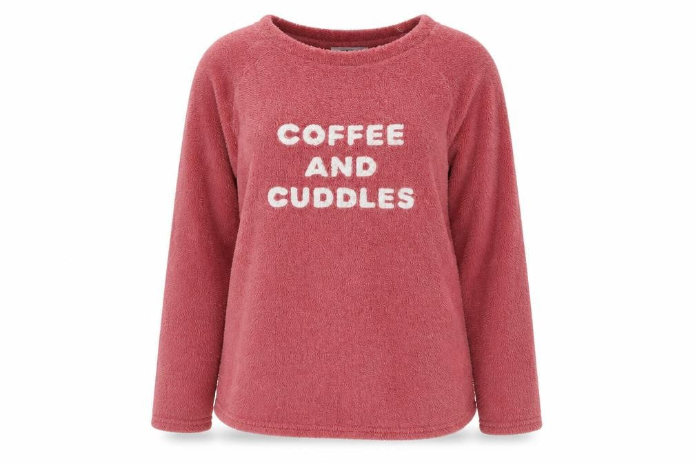 Primark Womens Red Round Neck Polyester Pullover Jumper Size 12 - Coffee and Cuddles