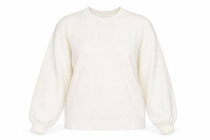 Next Womens Ivory Round Neck Cotton Pullover Jumper Size M