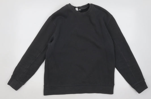 Topshop Womens Grey Cotton Pullover Sweatshirt Size S Pullover