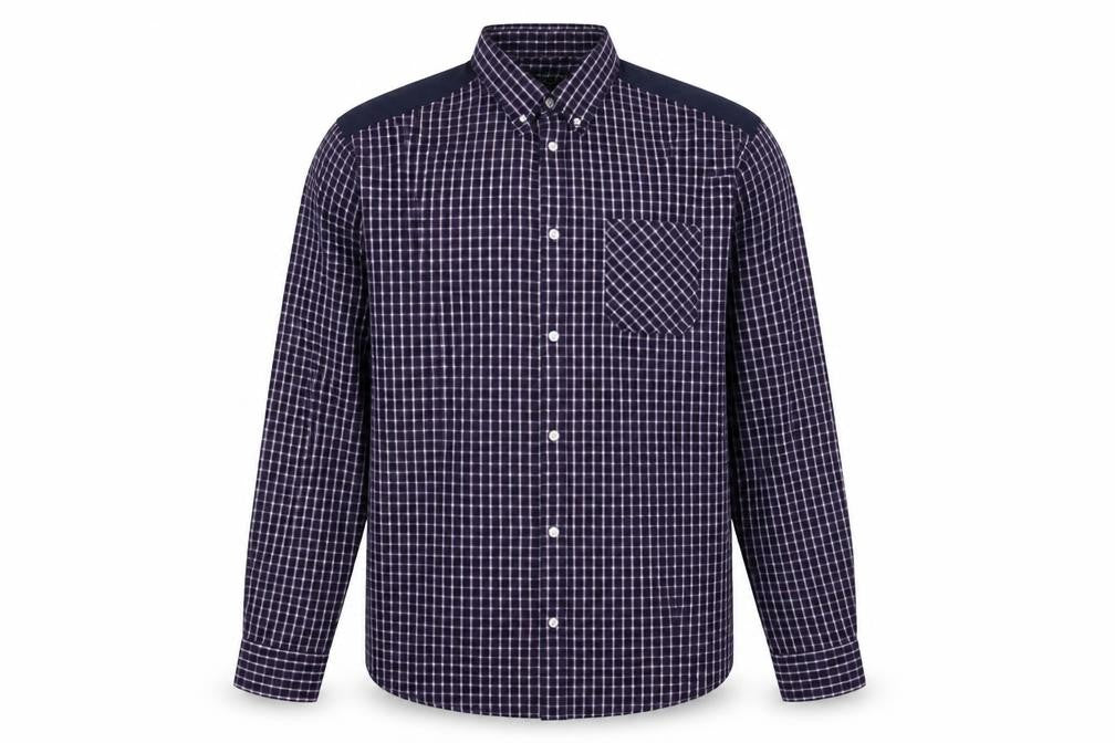 Twisted Soul Mens Blue Plaid Cotton Button-Up Size 2XL Collared Button