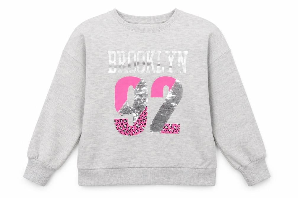 F&F Girls Red Animal Print Cotton Pullover Sweatshirt Size 10-11 Years Pullover - Brooklyn