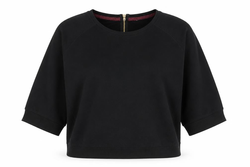 New Look Womens Black Polyester Pullover Sweatshirt Size 16 Zip