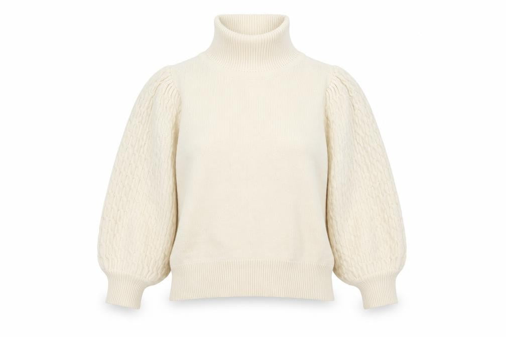 Nasty Gal Womens Ivory Roll Neck Viscose Pullover Jumper Size L