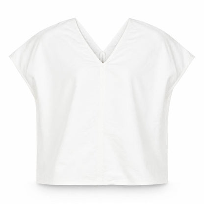 Primark Womens White Polyester Basic Blouse Size 6 V-Neck