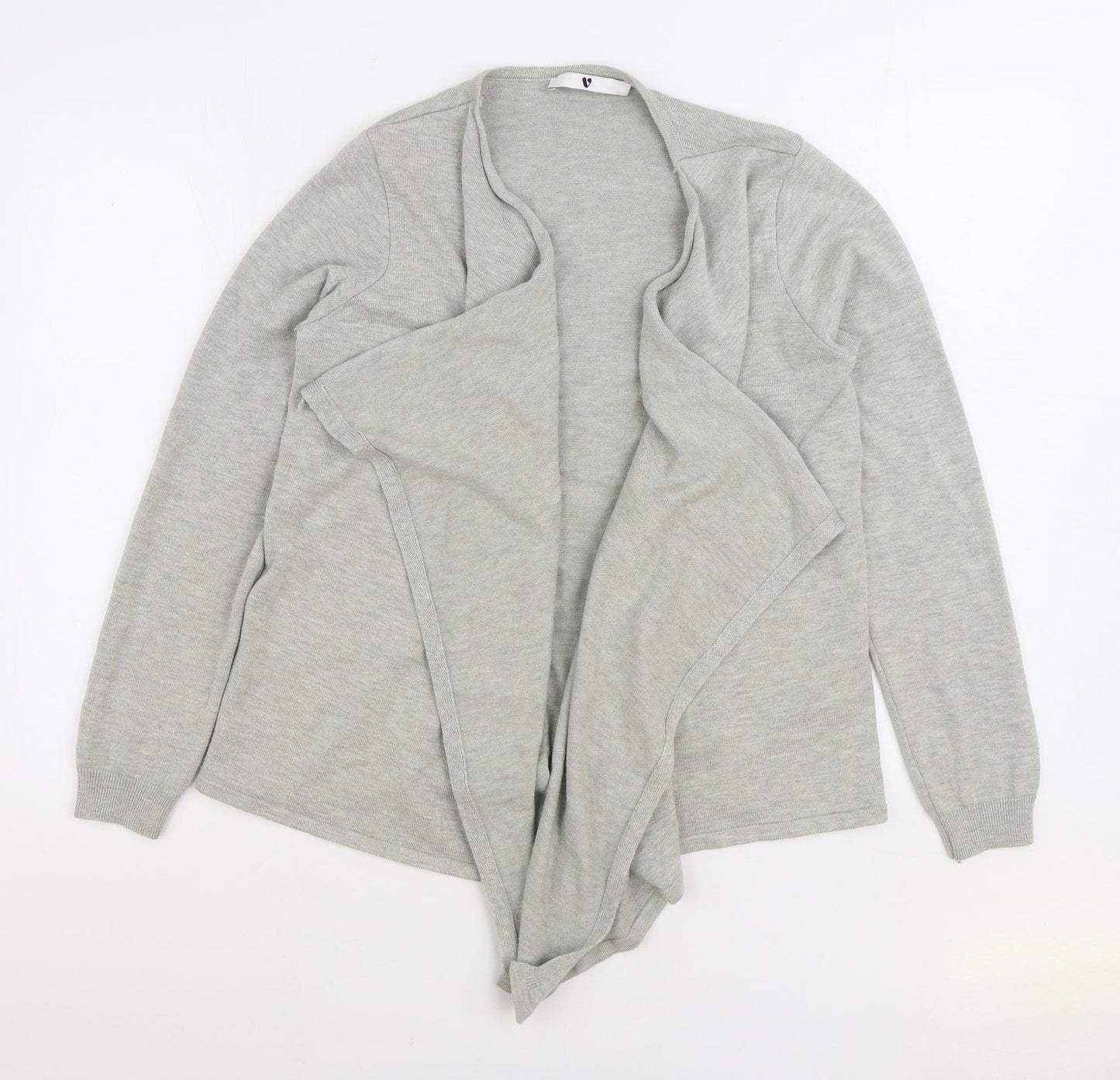 Very Womens Grey V-Neck Acrylic Cardigan Jumper Size 8