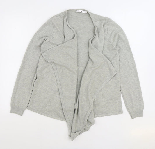 Very Womens Grey V-Neck Acrylic Cardigan Jumper Size 8