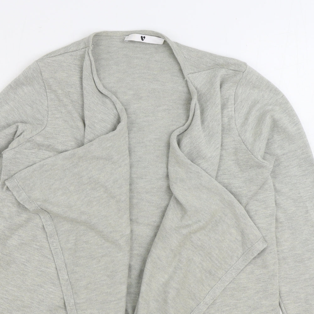 Very Womens Grey V-Neck Acrylic Cardigan Jumper Size 8