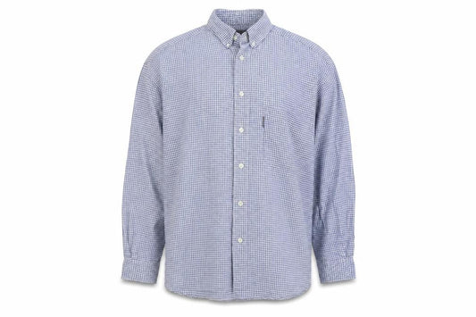 Blue Basics Mens Blue Plaid Cotton Button-Up Size XL Collared Button