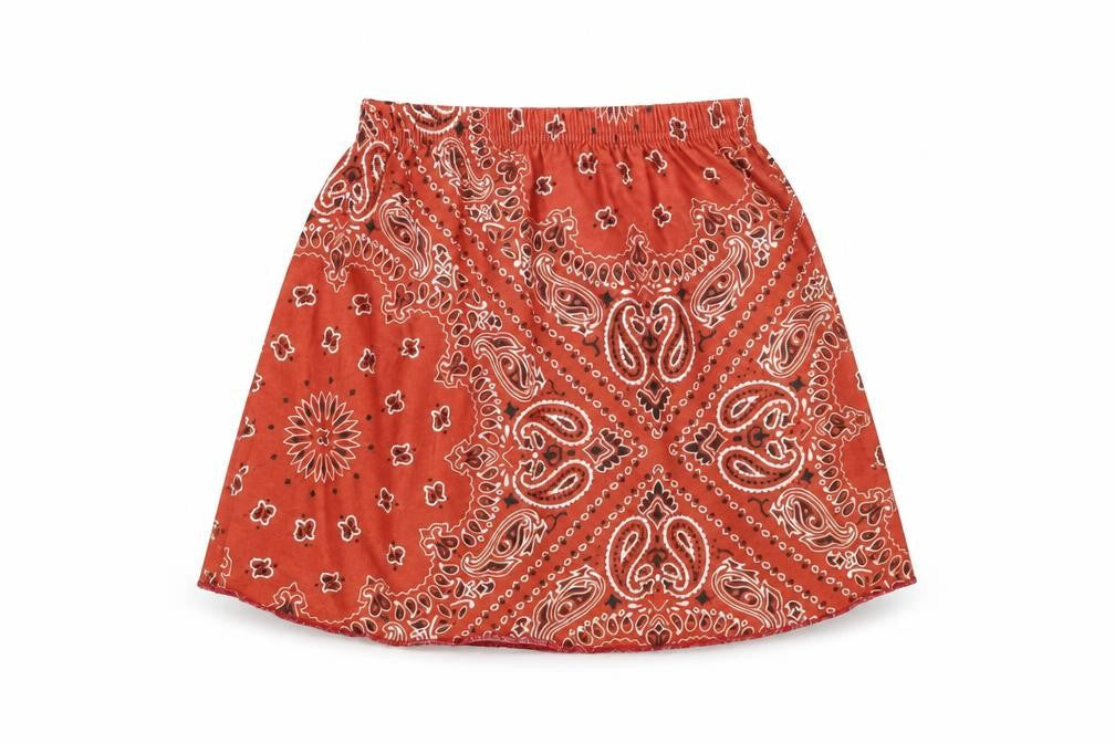 Rokoko Womens Orange Paisley Polyester Mini Skirt Size XS