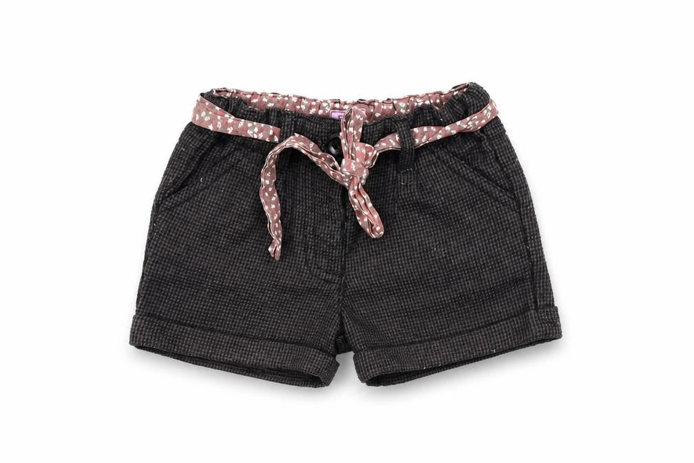 F&F Girls Brown Houndstooth Polyester Cropped Trousers Size 12-18 Months Tie - Shorts