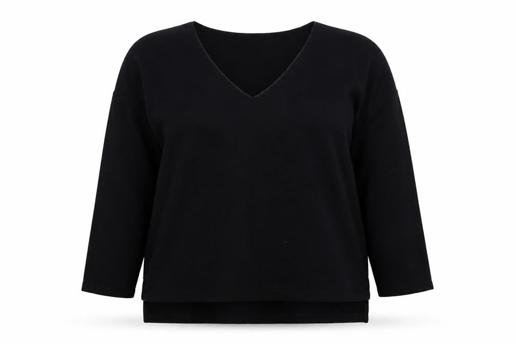 Primark Womens Black V-Neck Polyester Pullover Jumper Size 18