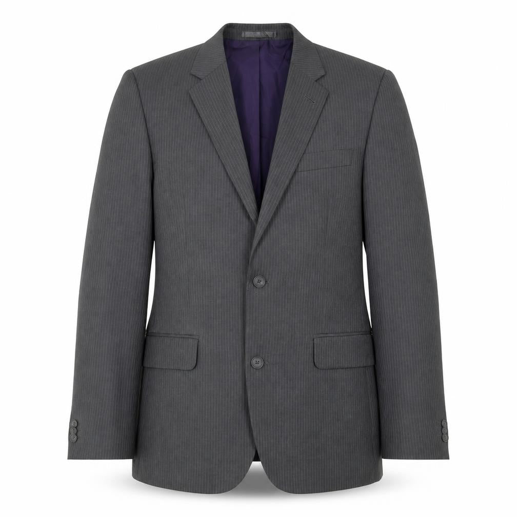 Taylor & Wright Mens Grey Striped Polyacrylate Fibre Jacket Suit Jacket Size 38