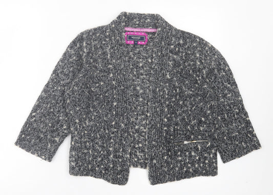 Maine Womens Grey V-Neck Acrylic Cardigan Jumper Size 14