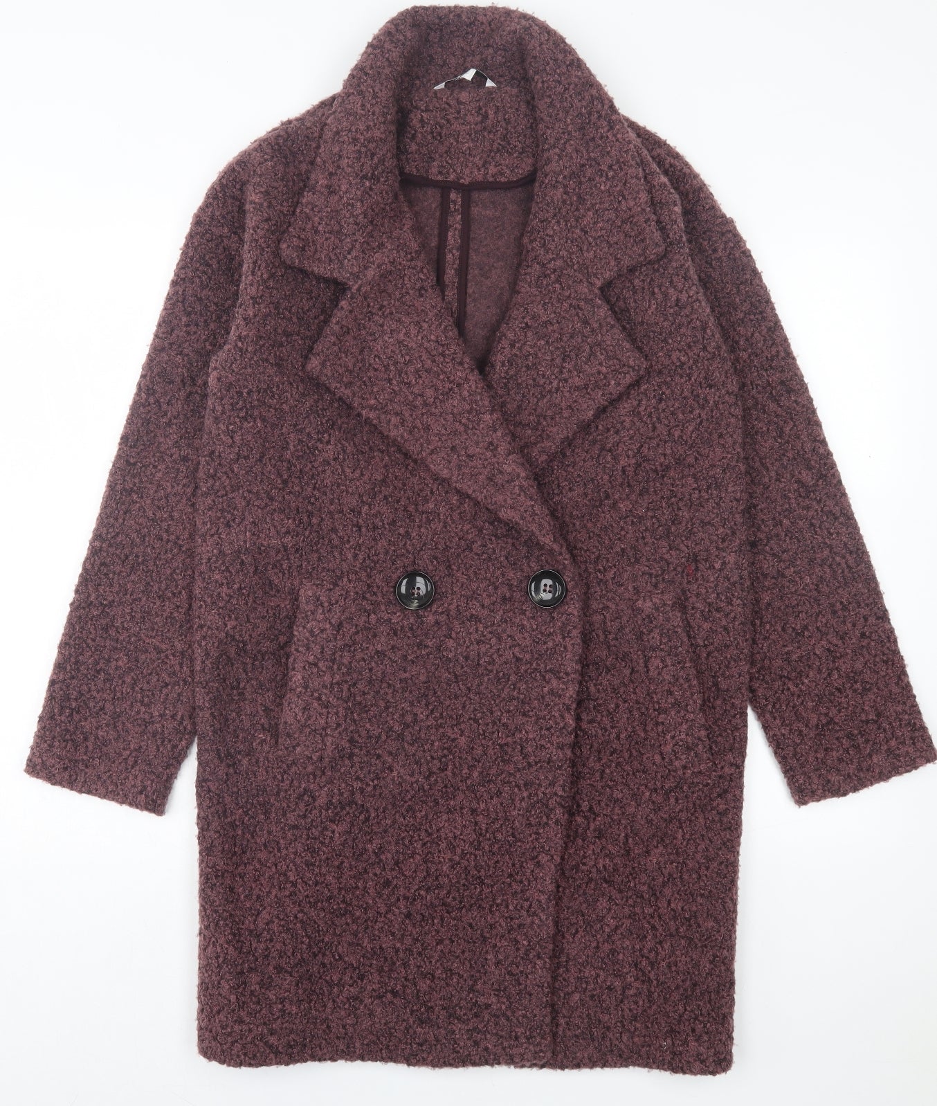 NEXT Womens Purple Overcoat Jacket Size S Button