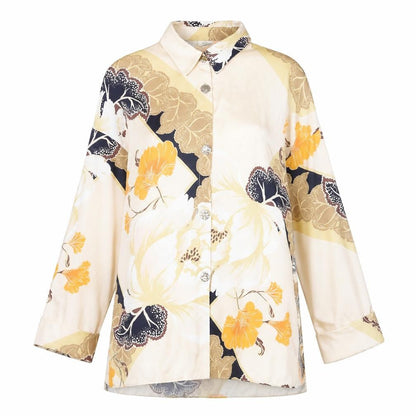 River Island Womens Multicoloured Geometric Polyester Basic Button-Up Size 8 Collared