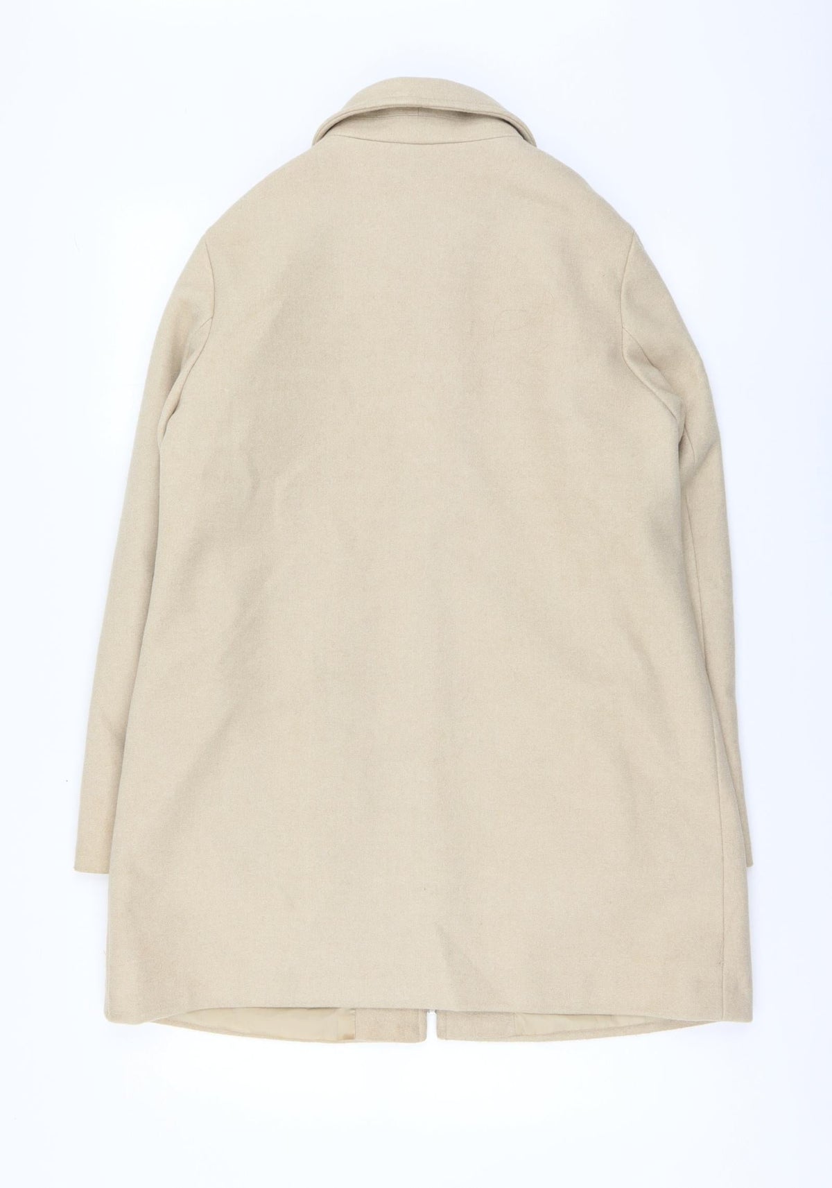 Primark Womens Beige Pea Coat Coat Size 12 Zip