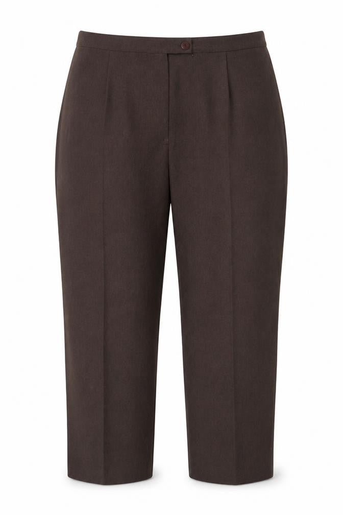 Berkertex Womens Brown Polyester Trousers Size 18 L20 in Regular Button