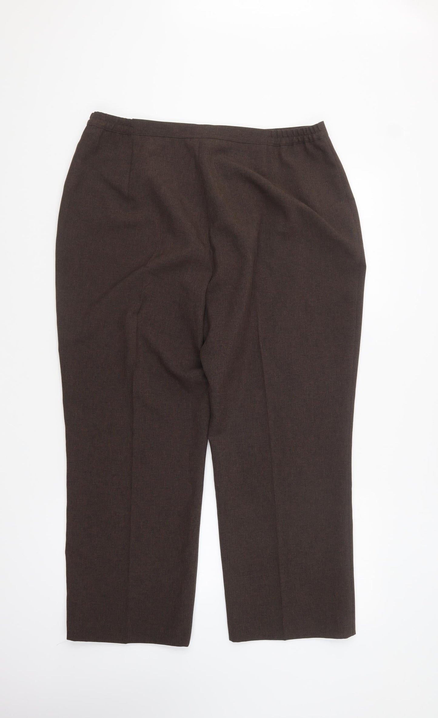 Berkertex Womens Brown Polyester Trousers Size 18 L20 in Regular Button