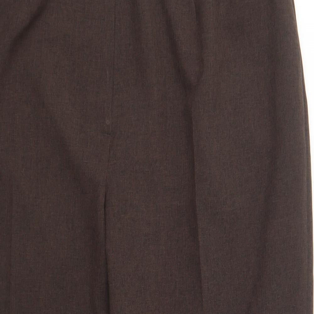 Berkertex Womens Brown Polyester Trousers Size 18 L20 in Regular Button