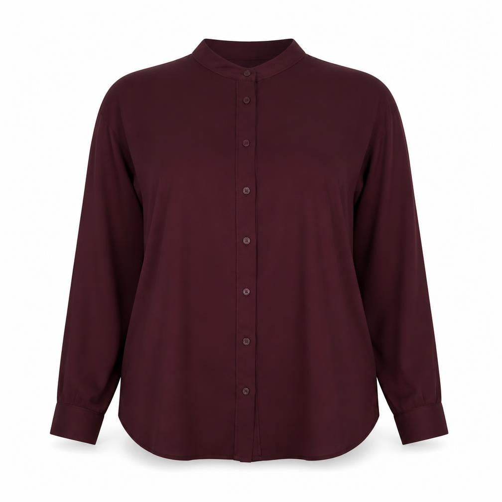 Warehouse Womens Purple Polyester Basic Blouse Size 12 Collared