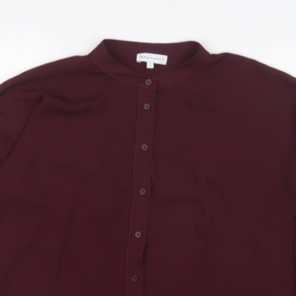 Warehouse Womens Purple Polyester Basic Blouse Size 12 Collared