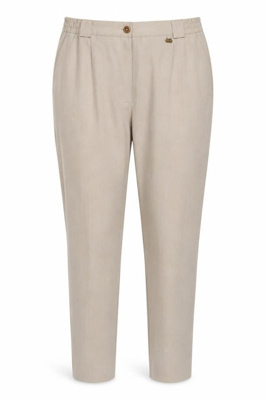Sixth Sense Womens Beige Polyester Trousers Size 32 in L25 in Regular Button