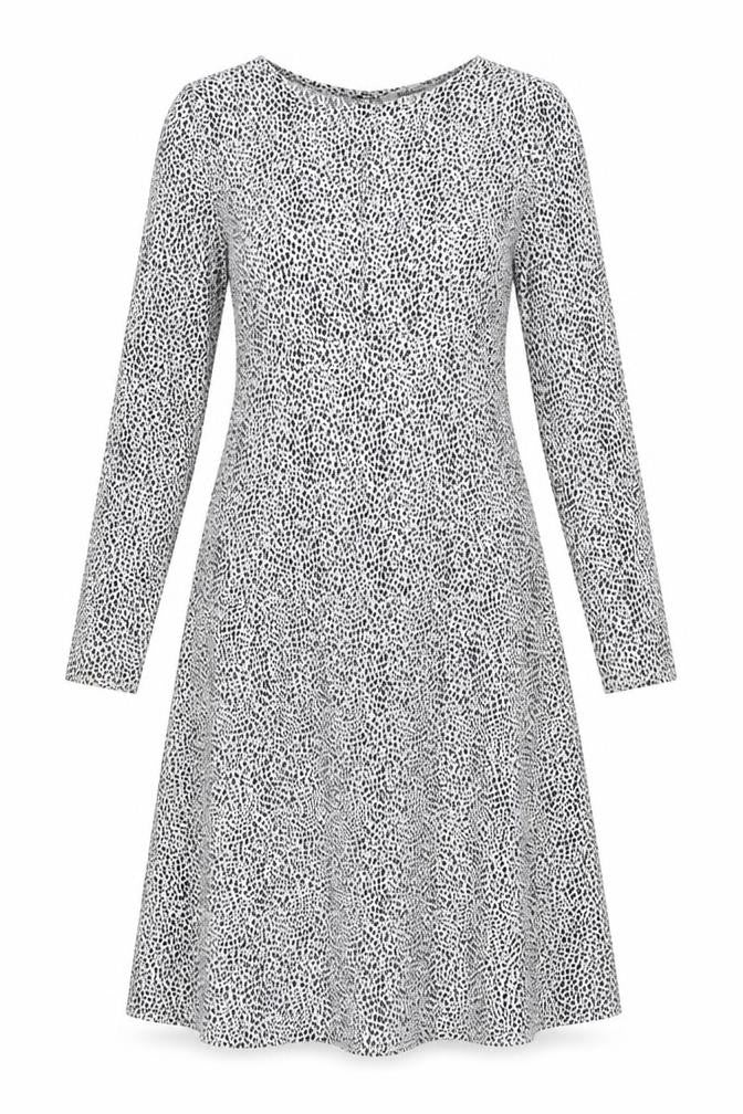 Missguided Womens Multicoloured Animal Print Polyester A-Line Size 8 Round Neck Zip