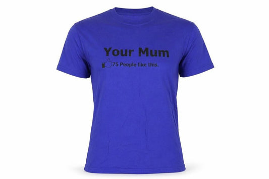 Hanes Womens Blue Cotton Basic T-Shirt Size S Crew Neck - Your Mum