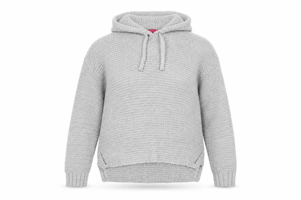 New Look Womens Grey Round Neck Acrylic Pullover Jumper Size S