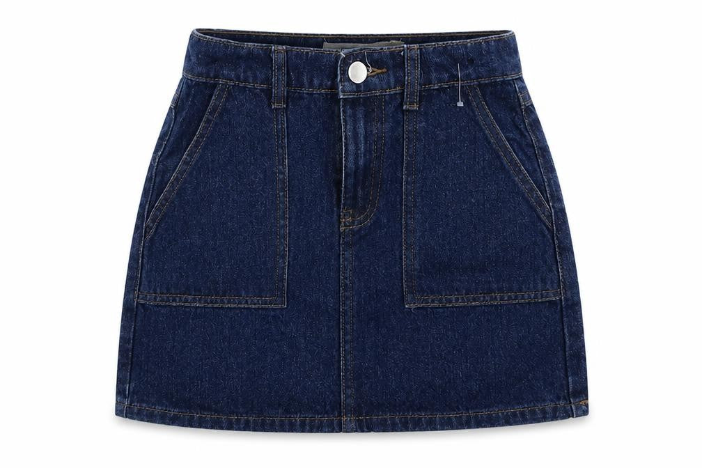 Diamonds Girls Blue Cotton A-Line Skirt Size 8 Years Regular Button