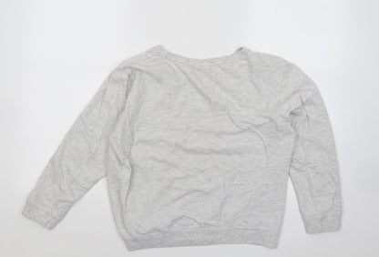 Preloved Primark Womens Grey Cotton Pullover Sweatshirt Size 12 Pullover - Duvet Day Disney - Back