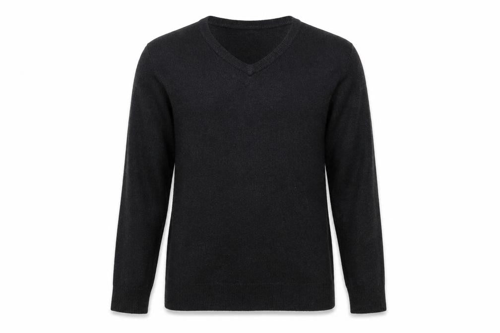 Atlantic Bay Womens Grey V-Neck Acrylic Pullover Jumper Size M
