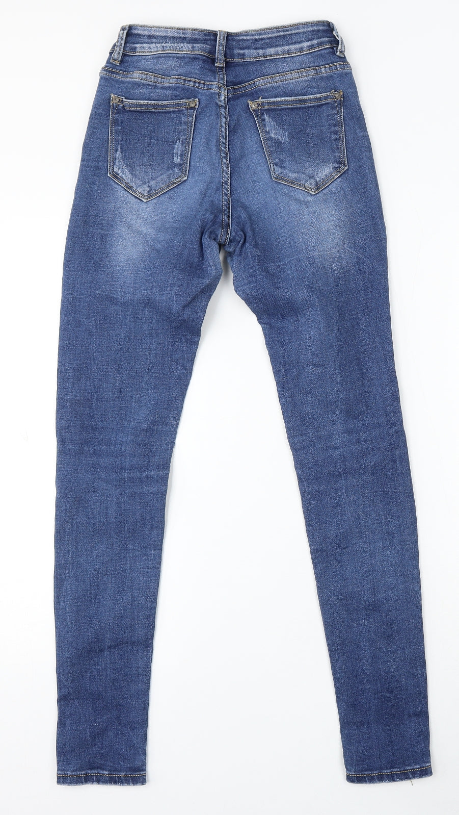VS Miss Womens Blue Cotton Skinny Jeans Size XS L31 in Regular Button